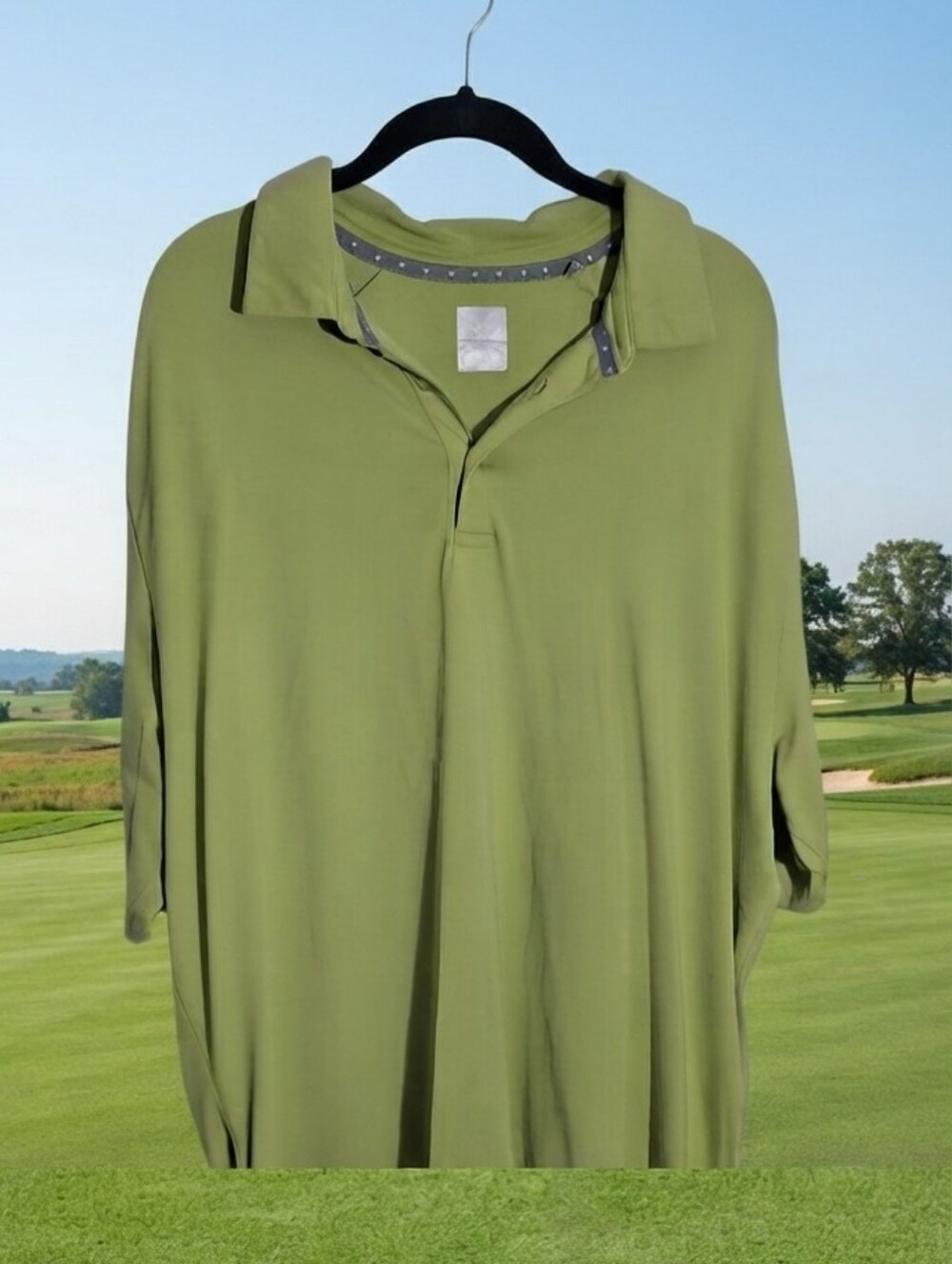 Callaway Golf Men's All Over Print Polo Shirt Lime Green Men's XXL